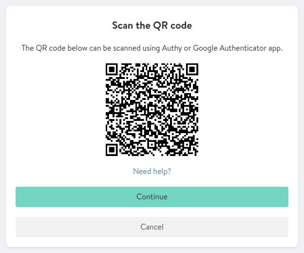 Setting up Two-Factor Authentication